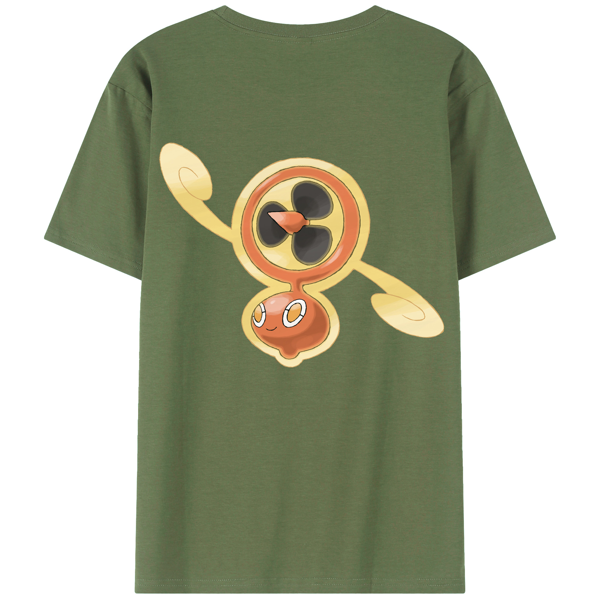 （画像用） ポケットモンスター Pokémon 綿100％ メンズ半袖Tシャツ（バックプリント） 通気性